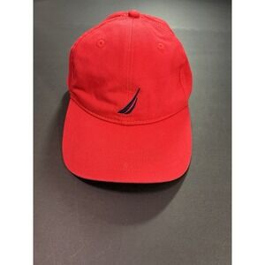 Y2K Dadcore Nautica Strap Back Hat‎ Boat Logo Design Dad Hat Red